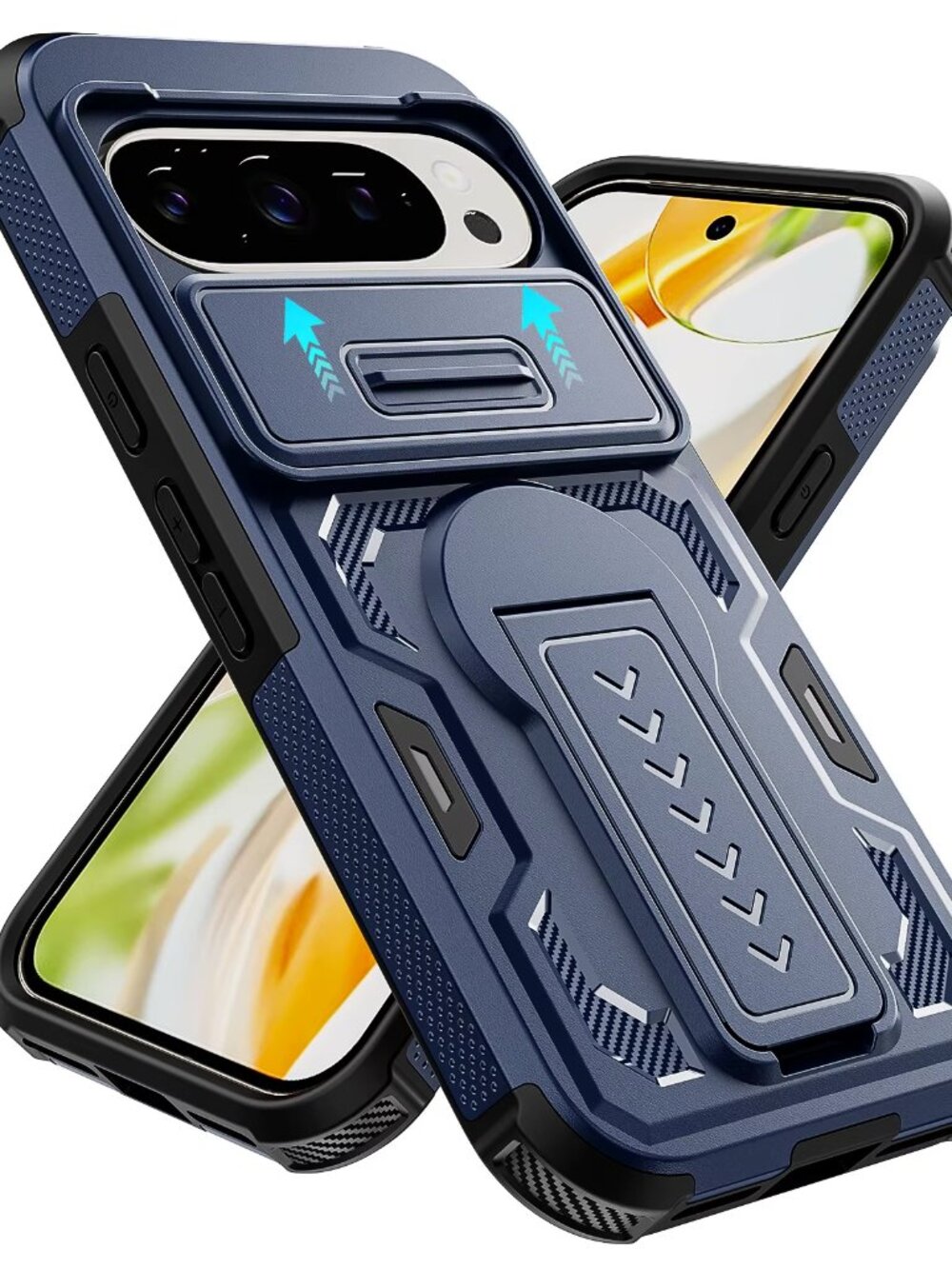Google Pixel 10 Pro XL Heavy Duty Case w/ Kickstand Shockproof Rugged Cover